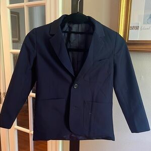 Blue Structured Blazer with Notched Lapels